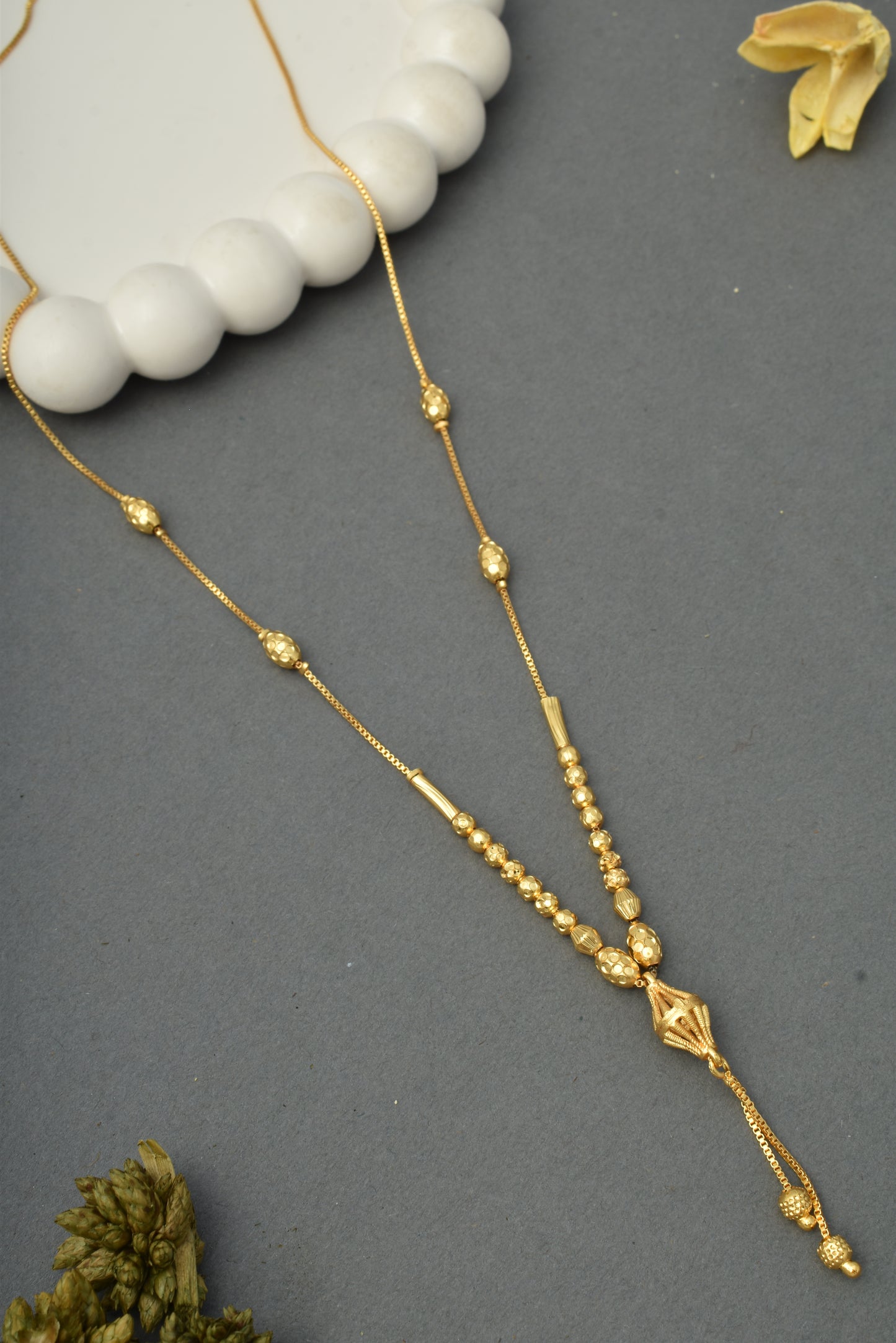 Ethnic Gold-Toned Tanmaniya Necklace for Women