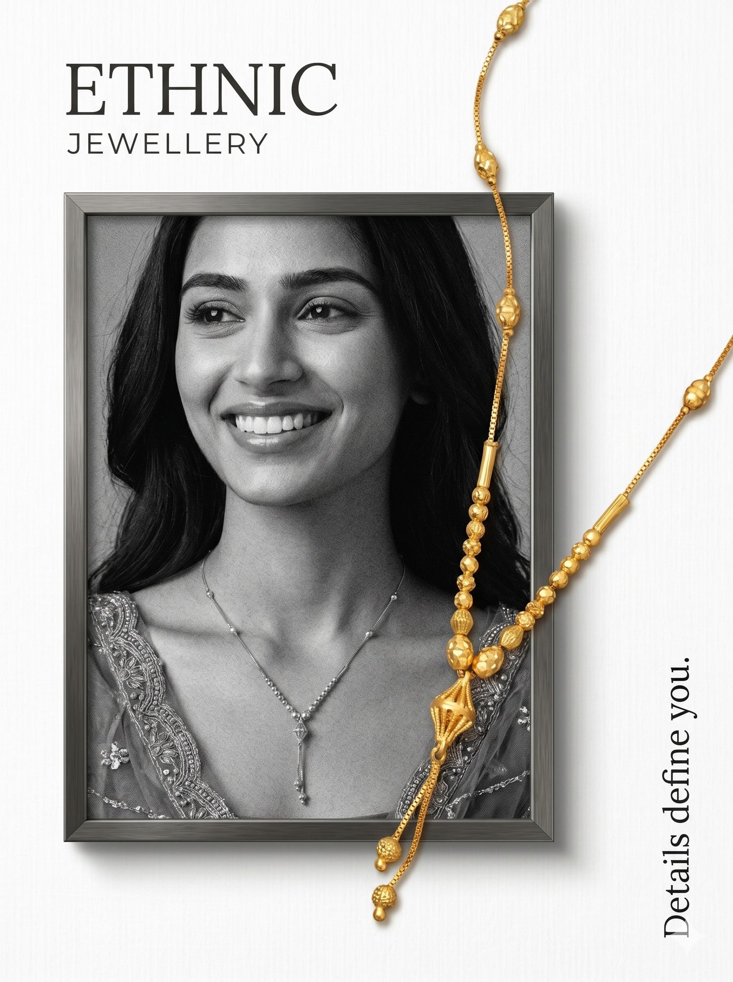 Ethnic Gold-Toned Tanmaniya Necklace for Women