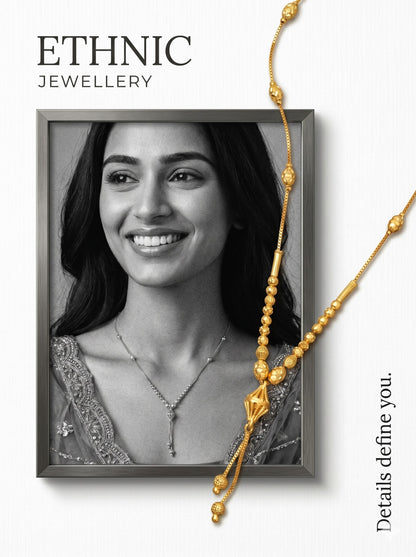 Ethnic Gold-Toned Tanmaniya Necklace for Women