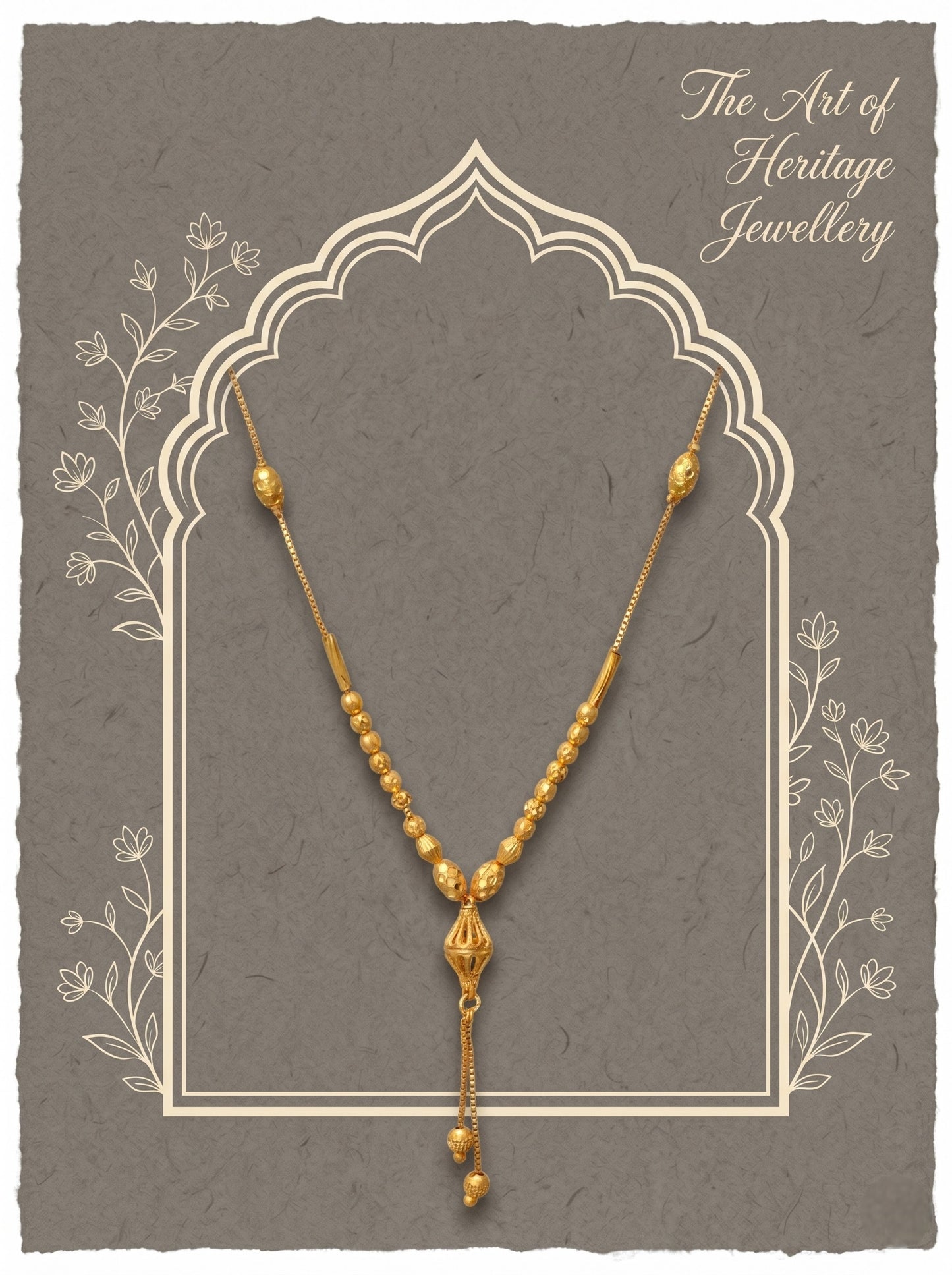 Ethnic Gold-Toned Tanmaniya Necklace for Women