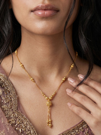 Ethnic Gold-Toned Tanmaniya Necklace for Women