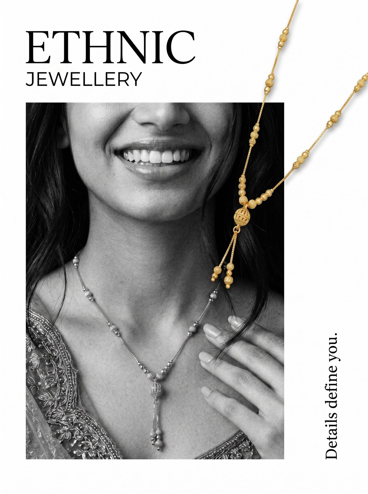 Ethnic Gold-Toned Tanmaniya Necklace for Women