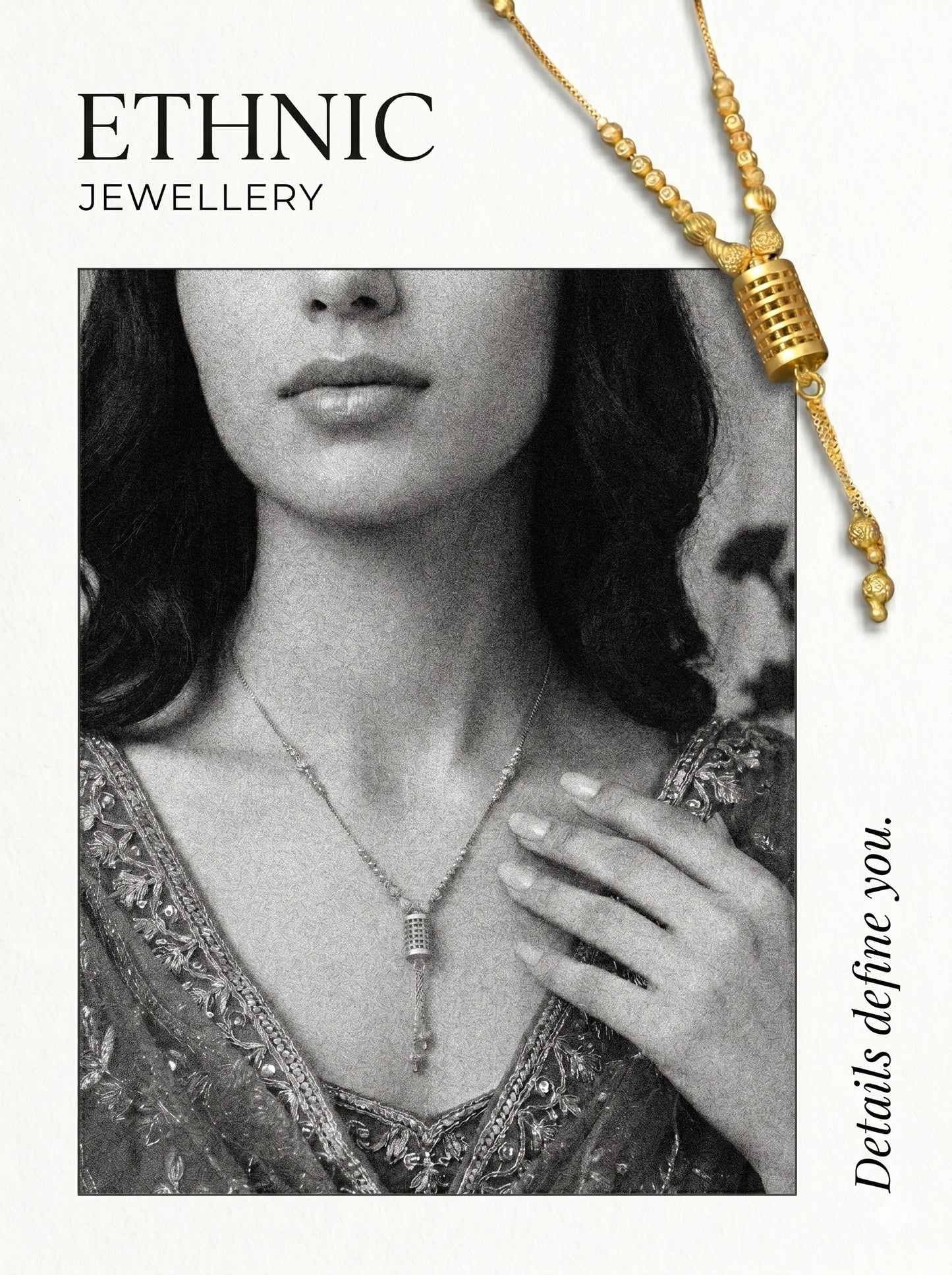 Ethnic Gold-Toned Tanmaniya Necklace for Women