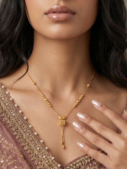 Ethnic Gold-Toned Tanmaniya Necklace for Women