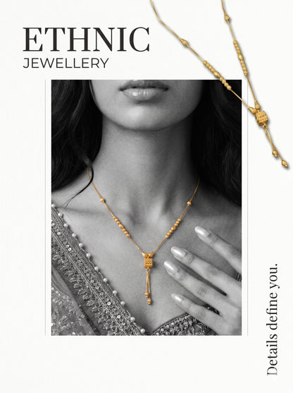 Ethnic Gold-Toned Tanmaniya Necklace for Women
