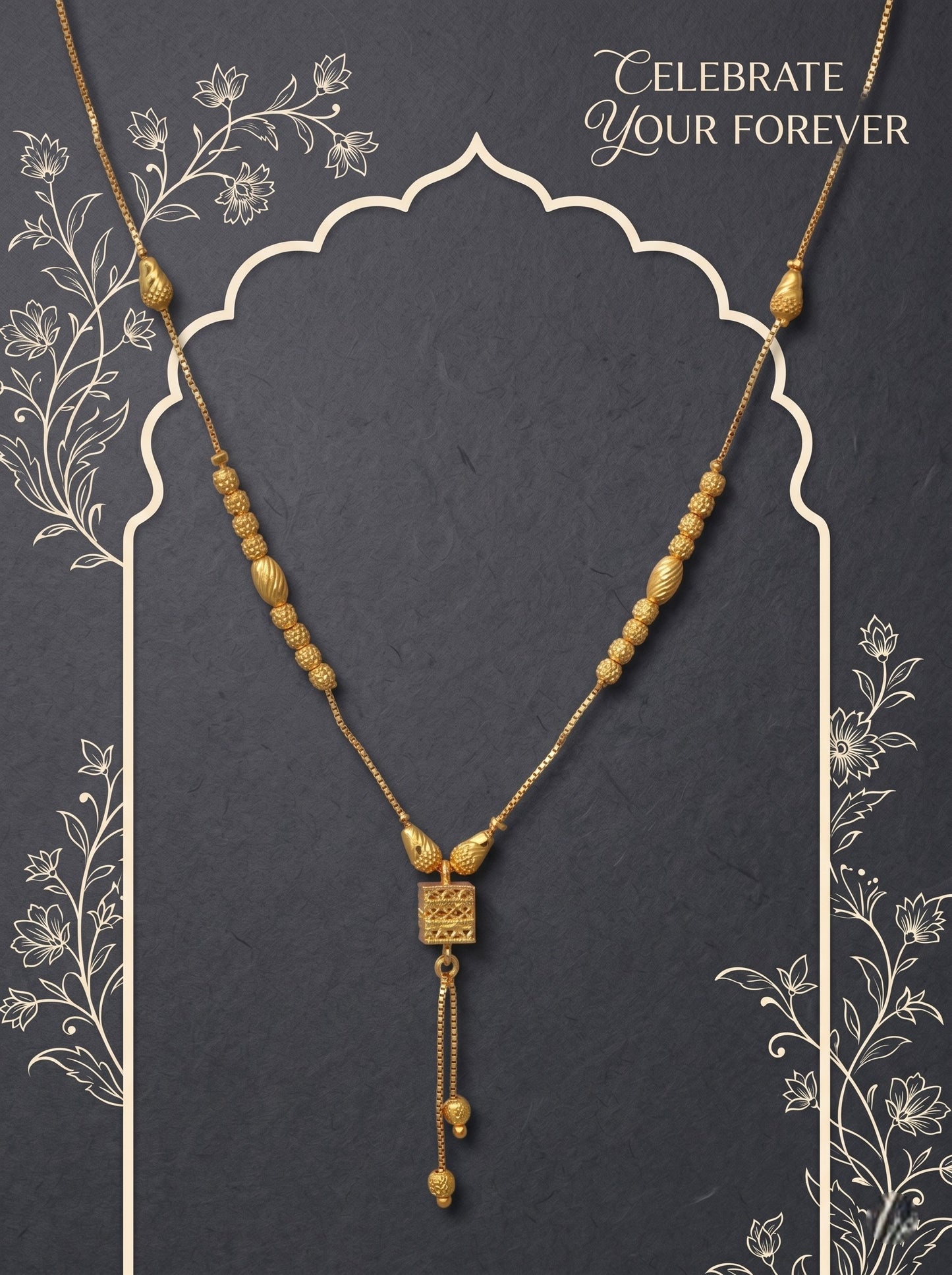 Ethnic Gold-Toned Tanmaniya Necklace for Women