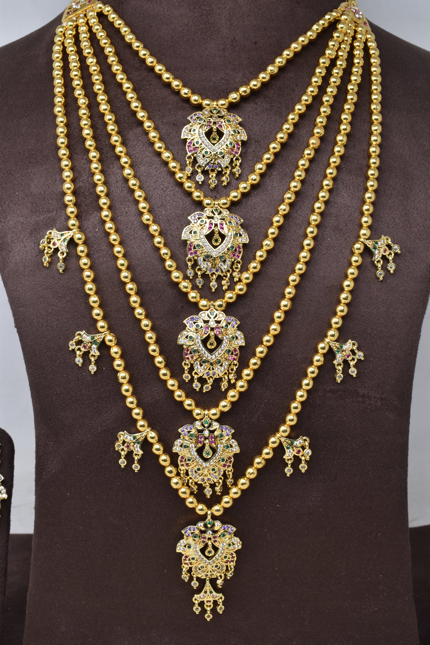 AD Dohari Traditional Necklace Micro Gold 1 Gram Plated