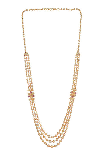 Stylish Gold-Plated Layered Stone Necklace for Women