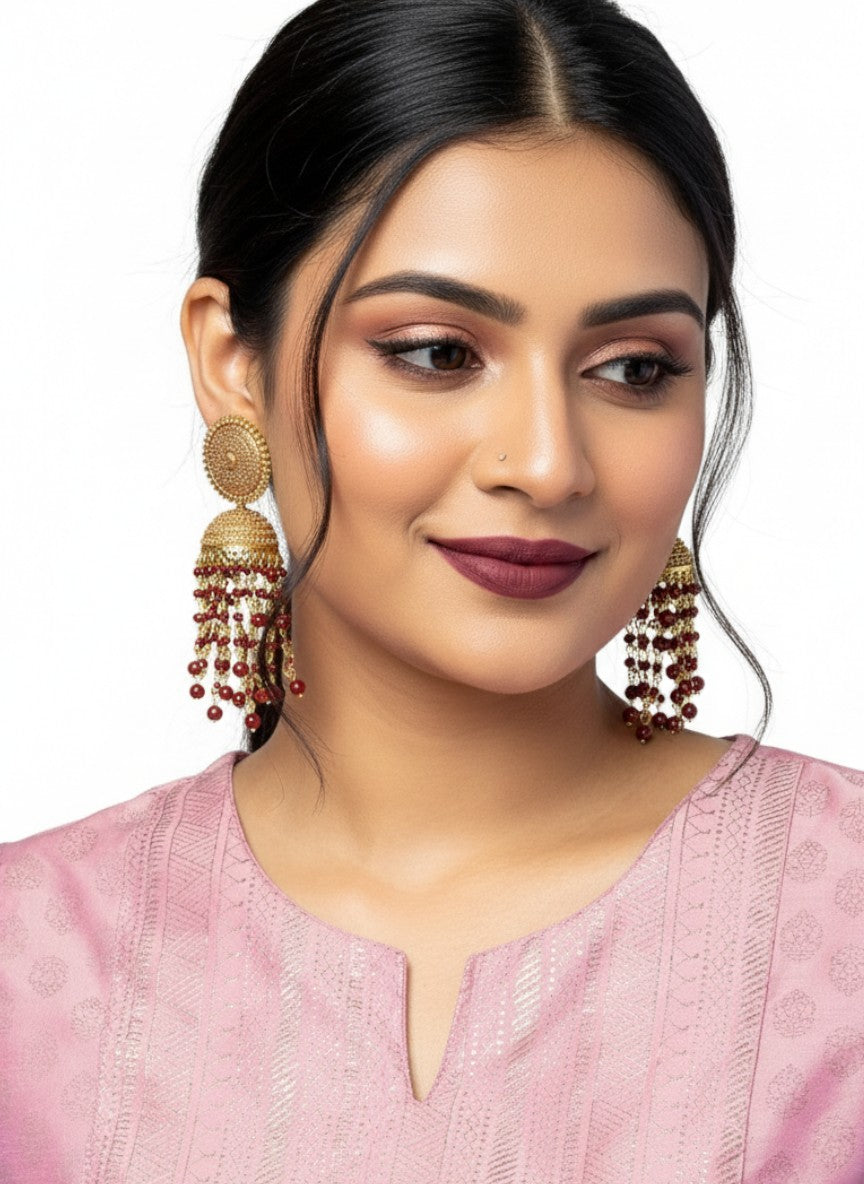 kundan jhumka,meenakari earrings,kahmiri earring,chandbali,chandelier earrings, dome jhumkas,pearl cluster jhumka, long earrings,heavy earrings,big earrings,designer earrings,latest design,new design