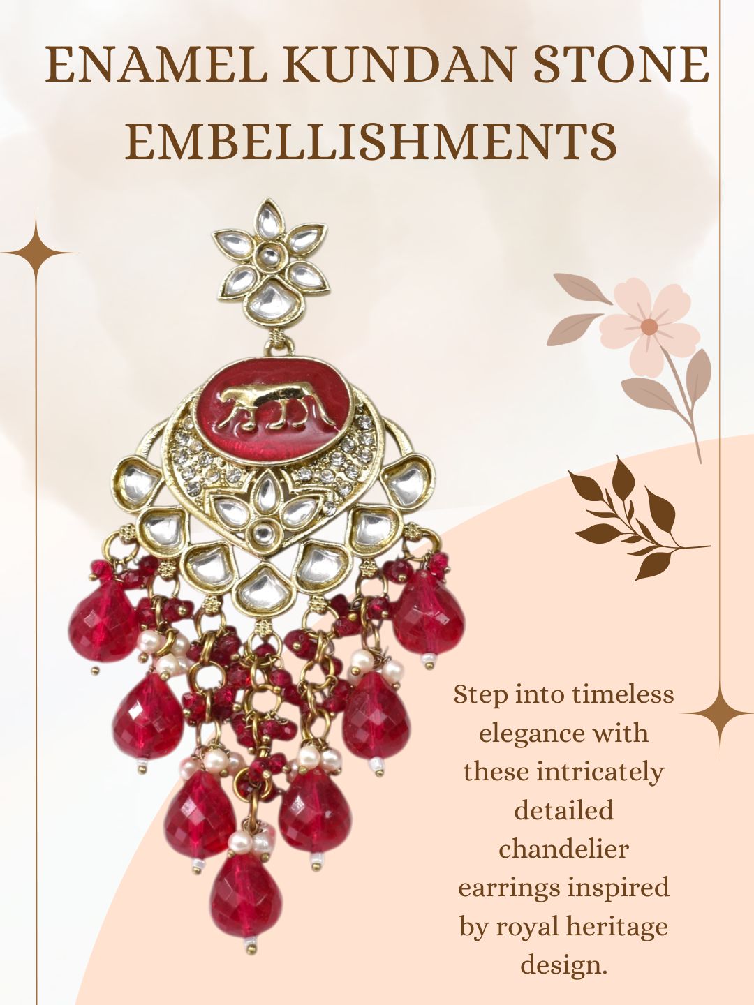 Meira Jewellery Gold Plated Traditional Kundan Drop Earrings for Women, Statement Chandbali Style Earrings with Stone Work and Beaded Dangling Drops, Festive Wedding Party Long Dangler Earrings-11