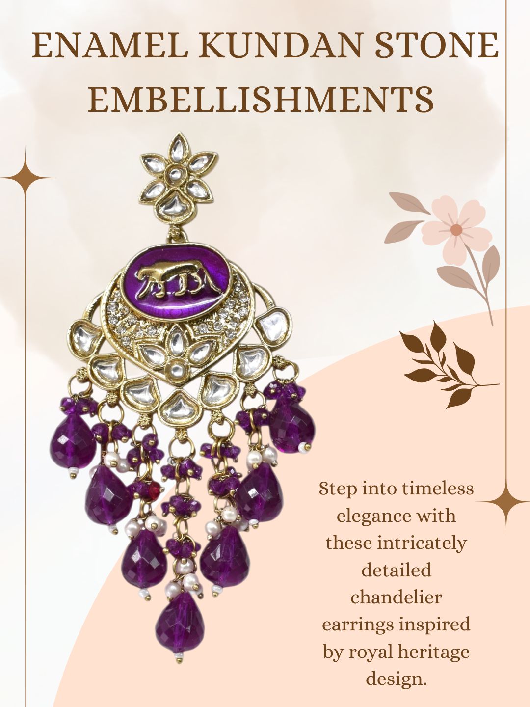 Meira Jewellery Gold Plated Traditional Kundan Drop Earrings for Women, Statement Chandbali Style Earrings with Stone Work and Beaded Dangling Drops, Festive Wedding Party Long Dangler Earrings-13