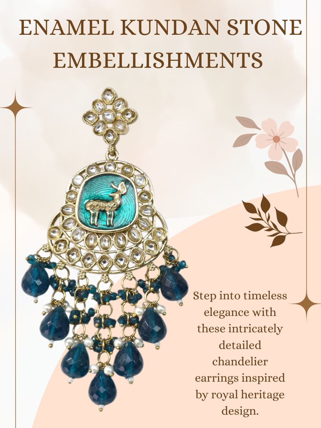 Meira Jewellery Gold Plated Traditional Kundan Drop Earrings for Women, Statement Chandbali Style Earrings with Stone Work and Beaded Dangling Drops, Festive Wedding Party Long Dangler Earrings-19