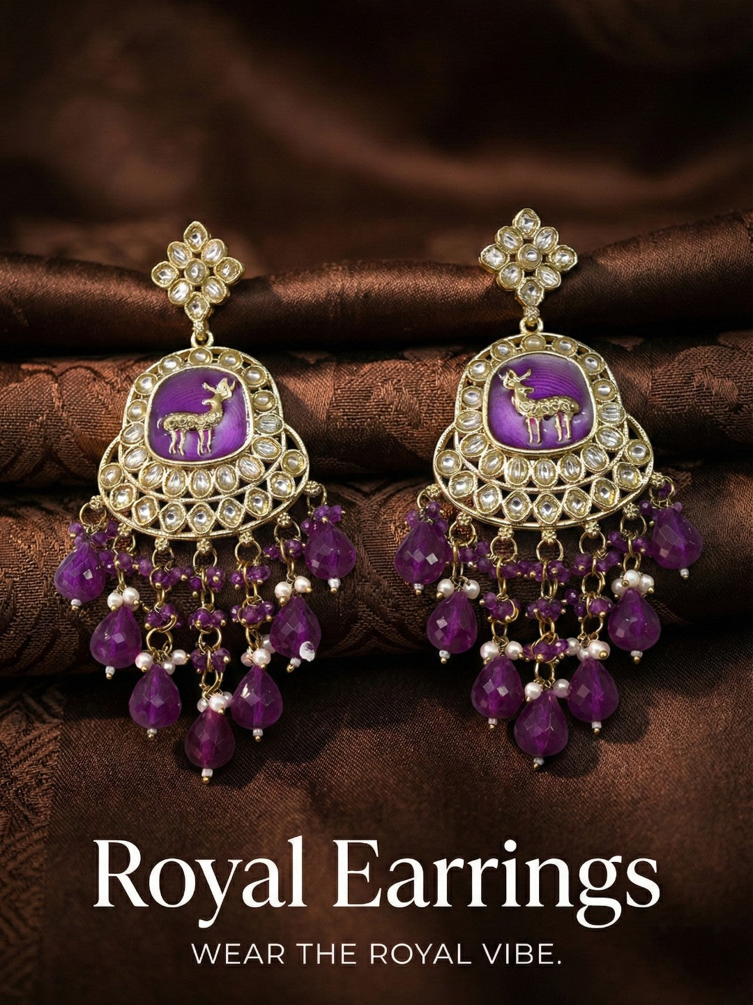 Meira Jewellery Gold Plated Traditional Kundan Drop Earrings for Women, Statement Chandbali Style Earrings with Stone Work and Beaded Dangling Drops, Festive Wedding Party Long Dangler Earrings-20