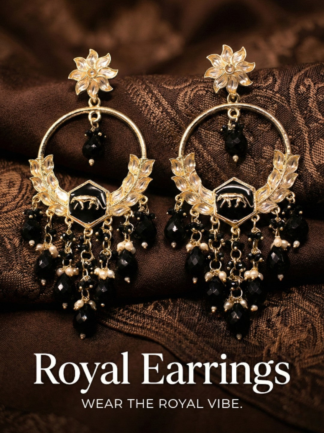 Meira Jewellery Gold Plated Traditional Kundan Drop Earrings for Women, Statement Chandbali Style Earrings with Stone Work and Beaded Dangling Drops, Festive Wedding Party Long Dangler Earrings-21