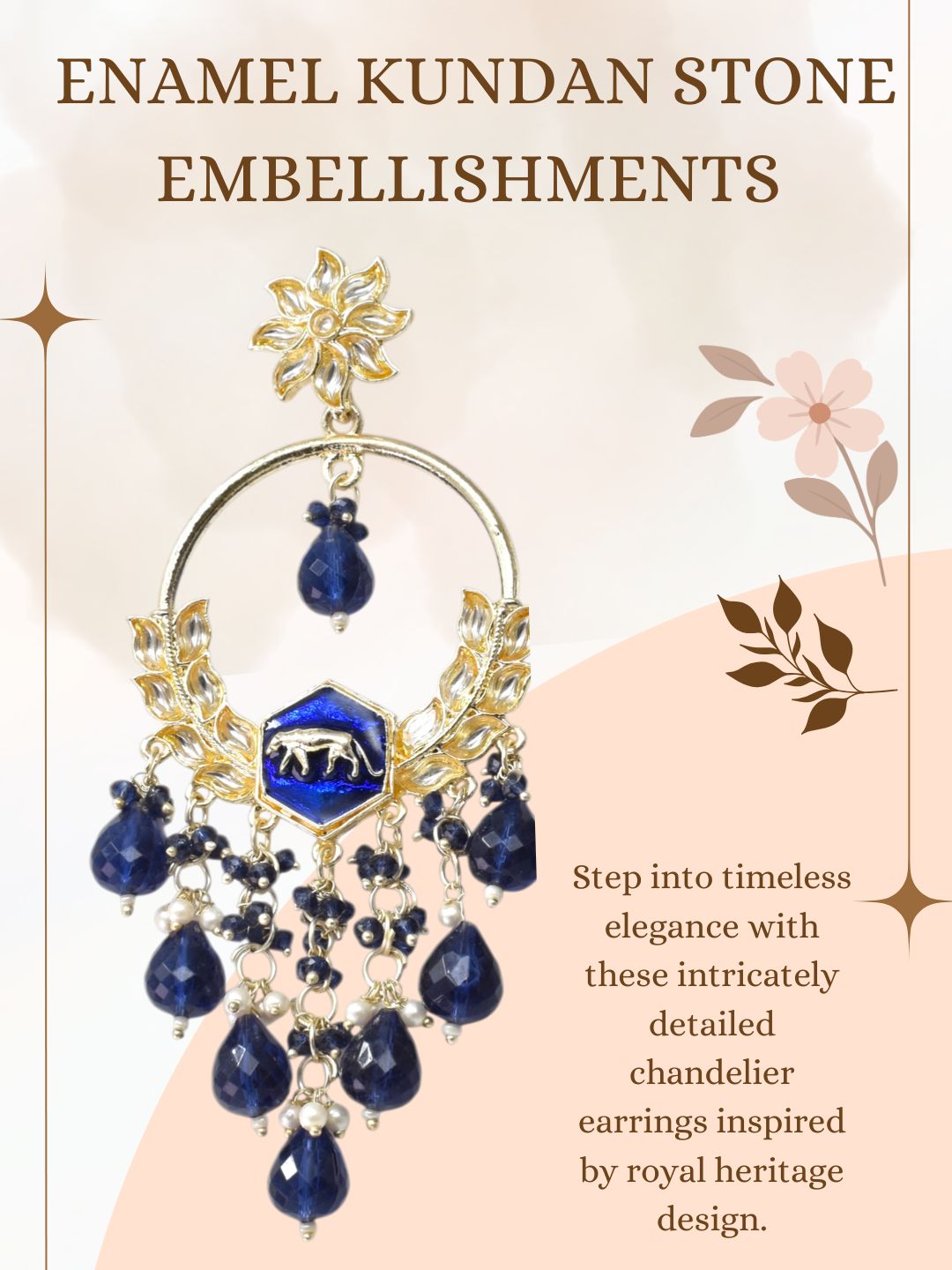 Meira Jewellery Gold Plated Traditional Kundan Drop Earrings for Women, Statement Chandbali Style Earrings with Stone Work and Beaded Dangling Drops, Festive Wedding Party Long Dangler Earrings-22