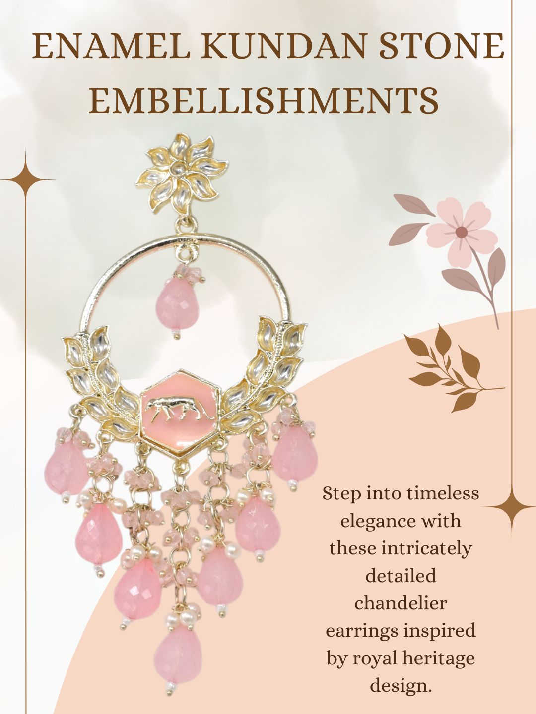 Meira Jewellery Gold Plated Traditional Kundan Drop Earrings for Women, Statement Chandbali Style Earrings with Stone Work and Beaded Dangling Drops, Festive Wedding Party Long Dangler Earrings-23