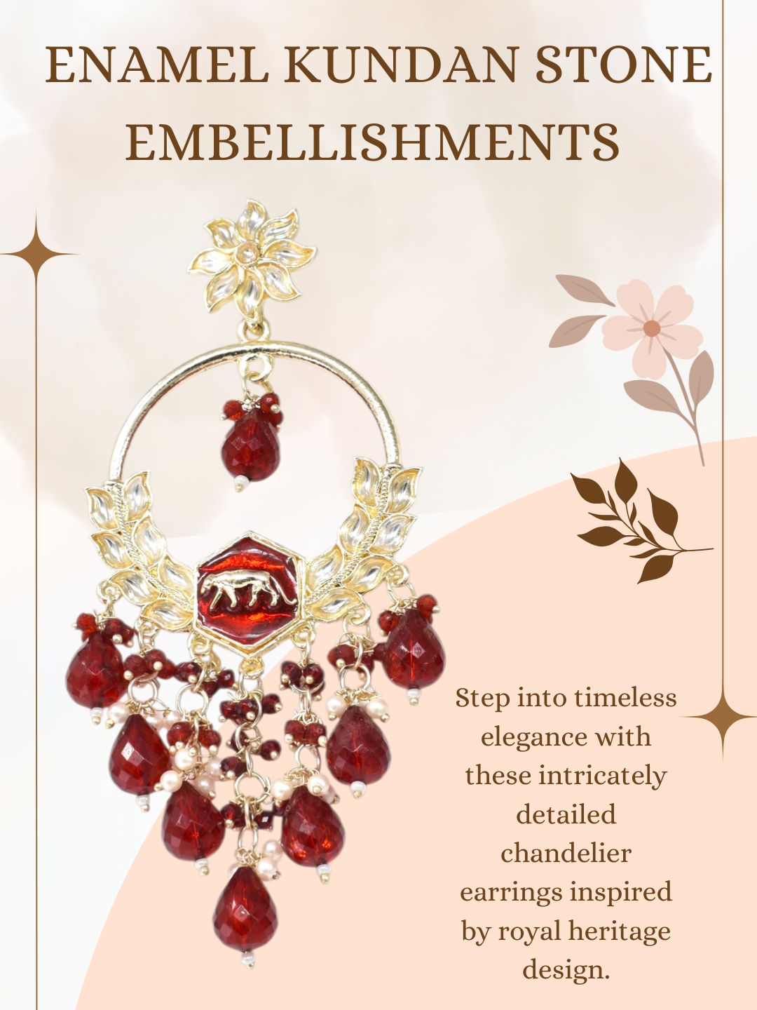 Meira Jewellery Gold Plated Traditional Kundan Drop Earrings for Women, Statement Chandbali Style Earrings with Stone Work and Beaded Dangling Drops, Festive Wedding Party Long Dangler Earrings-26