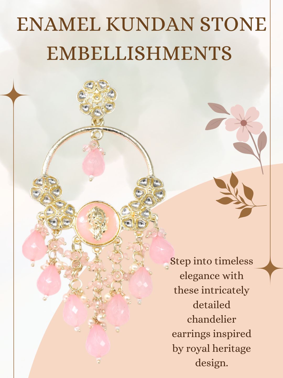 Meira Jewellery Gold Plated Traditional Kundan Drop Earrings for Women, Statement Chandbali Style Earrings with Stone Work and Beaded Dangling Drops, Festive Wedding Party Long Dangler Earrings-29