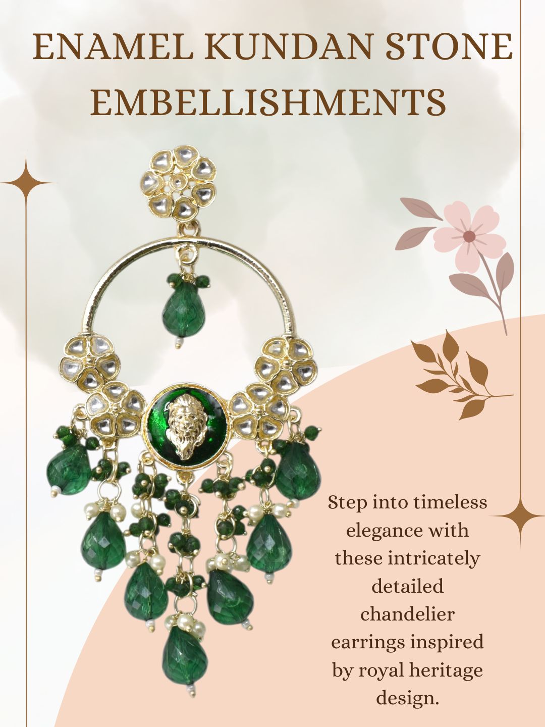 Meira Jewellery Gold Plated Traditional Kundan Drop Earrings for Women, Statement Chandbali Style Earrings with Stone Work and Beaded Dangling Drops, Festive Wedding Party Long Dangler Earrings-31