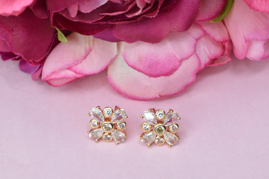 Rosegold,Stylish Latest Partywear,Dailywear,Delicate Officewear,Small stud,Antique earrings,Trend earrings for girls