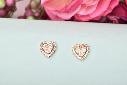 Rosegold,Stylish Latest Partywear,Dailywear,Delicate Officewear,Small stud,Antique earrings,Trend earrings for girls