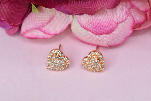 Rosegold,Stylish Latest Partywear,Dailywear,Delicate Officewear,Small stud,Antique earrings,Trend earrings for girls