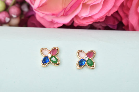 Rosegold,Stylish Latest Partywear,Dailywear,Delicate Officewear,Small stud,Antique earrings,Trend earrings for girls