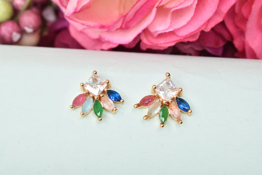 Rosegold,Stylish Latest Partywear,Dailywear,Delicate Officewear,Small stud,Antique earrings,Trend earrings for girls