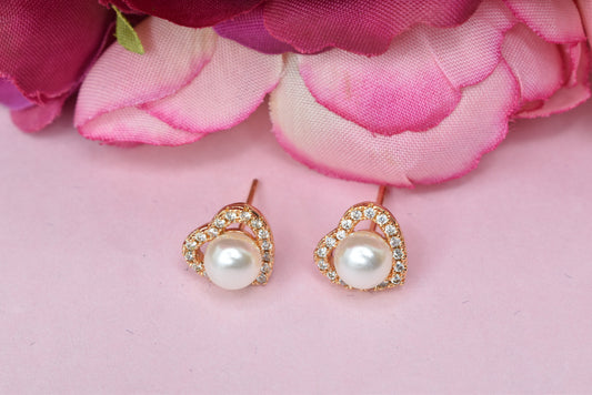 Rosegold,Stylish Latest Partywear,Dailywear,Delicate Officewear,Small stud,Antique earrings,Trend earrings for girls