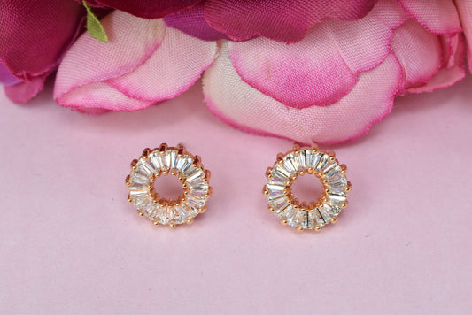 Rosegold,Stylish Latest Partywear,Dailywear,Delicate Officewear,Small stud,Antique earrings,Trend earrings for girls