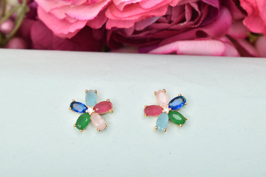 Rosegold,Stylish Latest Partywear,Dailywear,Delicate Officewear,Small stud,Antique earrings,Trend earrings for girls