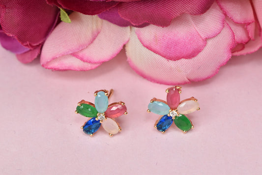 Rosegold,Stylish Latest Partywear,Dailywear,Delicate Officewear,Small stud,Antique earrings,Trend earrings for girls