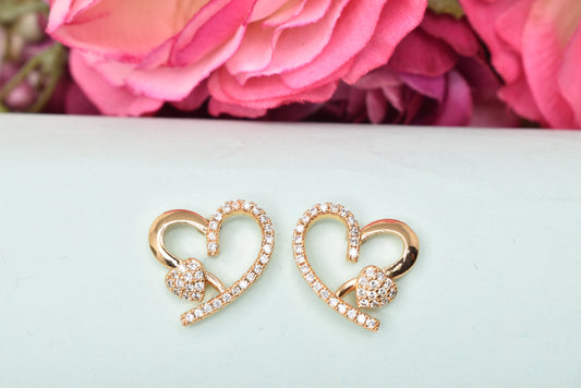 Rosegold,Stylish Latest Partywear,Dailywear,Delicate Officewear,Small stud,Antique earrings,Trend earrings for girls