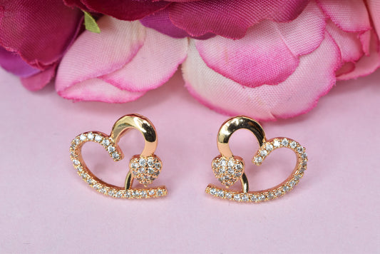 Rosegold,Stylish Latest Partywear,Dailywear,Delicate Officewear,Small stud,Antique earrings,Trend earrings for girls