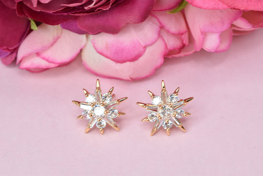 Rosegold,Stylish Latest Partywear,Dailywear,Delicate Officewear,Small stud,Antique earrings,Trend earrings for girls