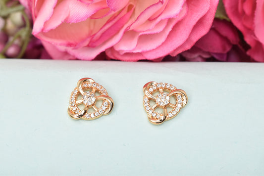 Rosegold,Stylish Latest Partywear,Dailywear,Delicate Officewear,Small stud,Antique earrings,Trend earrings for girls