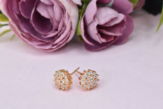 Rosegold,Stylish Latest Partywear,Dailywear,Delicate Officewear,Small stud,Antique earrings,Trend earrings for girls