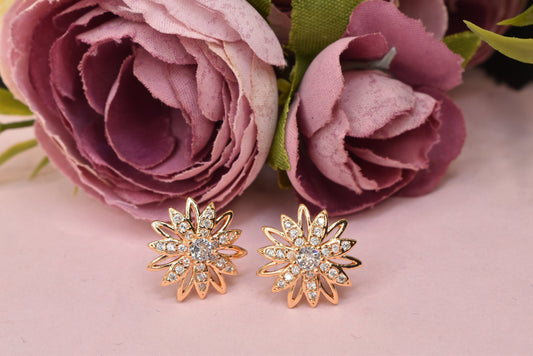 Rosegold,Stylish Latest Partywear,Dailywear,Delicate Officewear,Small stud,Antique earrings,Trend earrings for girls