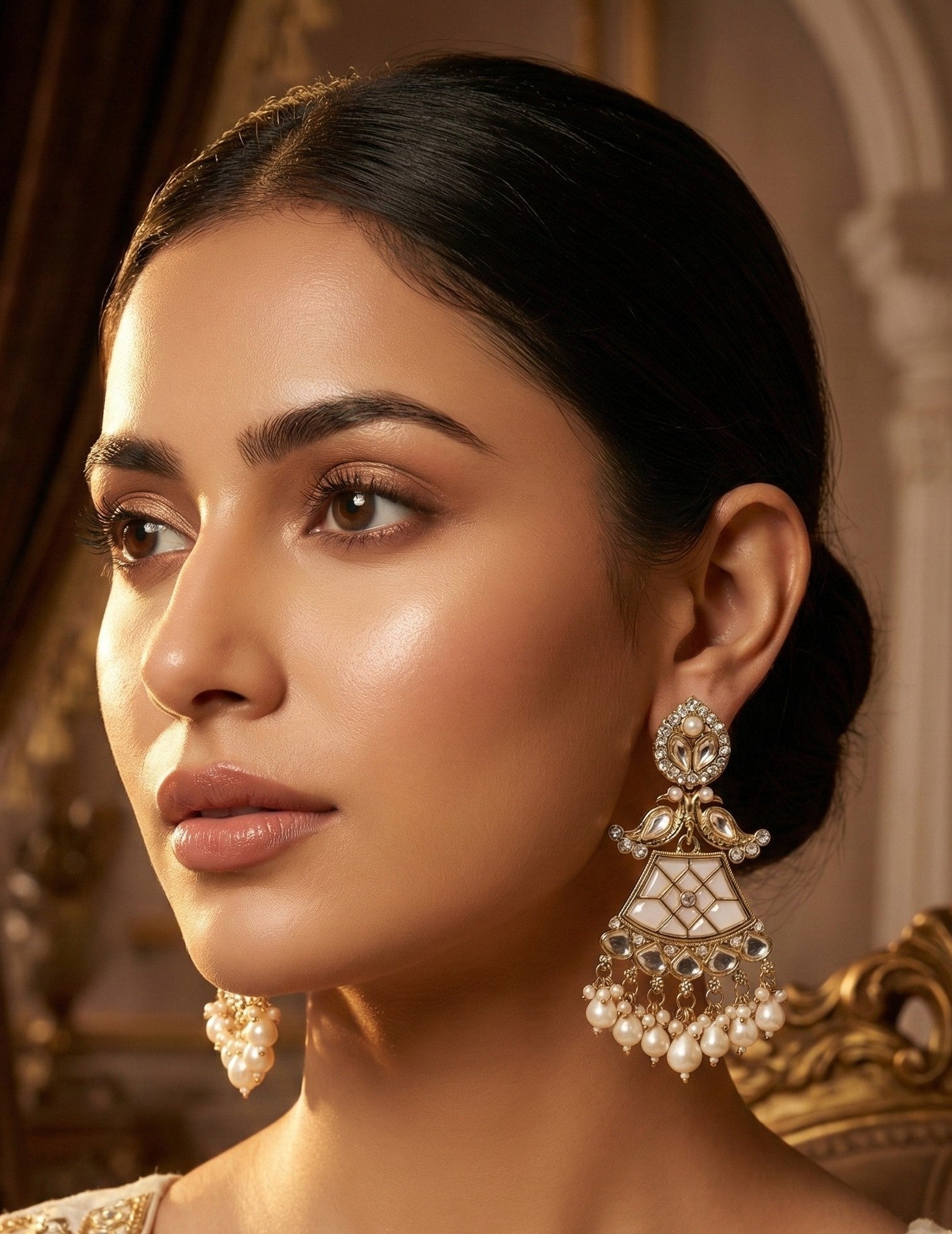 kundan jhumka,meenakari earrings,kahmiri earring,chandbali,chandelier earrings, dome jhumkas,pearl cluster jhumka, long earrings,heavy earrings,big earrings,designer earrings,latest design,new design