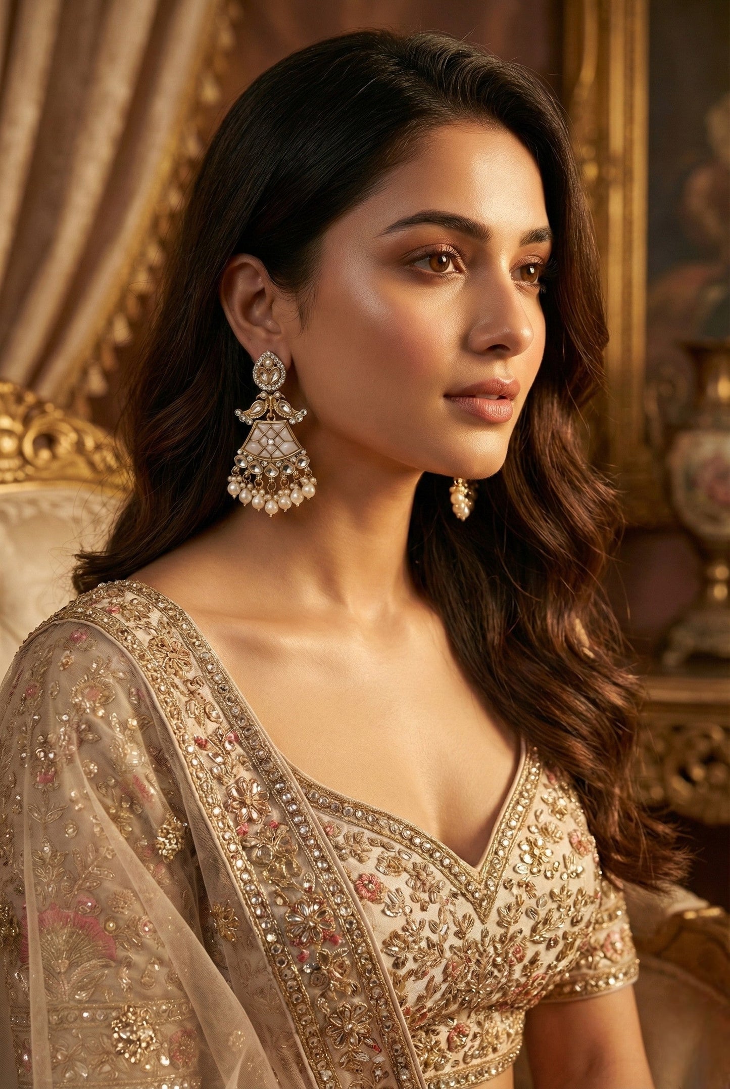 kundan jhumka,meenakari earrings,kahmiri earring,chandbali,chandelier earrings, dome jhumkas,pearl cluster jhumka, long earrings,heavy earrings,big earrings,designer earrings,latest design,new design