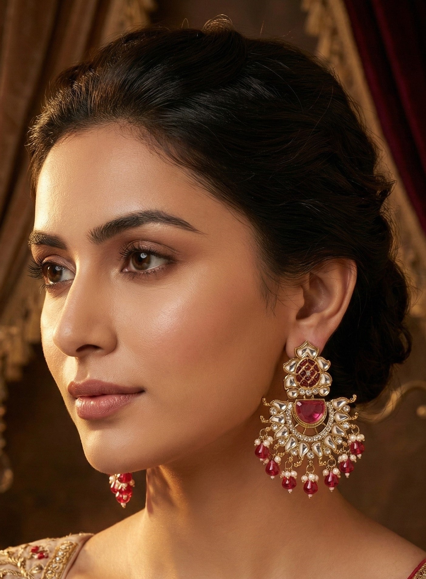 kundan jhumka,meenakari earrings,kahmiri earring,chandbali,chandelier earrings, dome jhumkas,pearl cluster jhumka, long earrings,heavy earrings,big earrings,designer earrings,latest design,new design