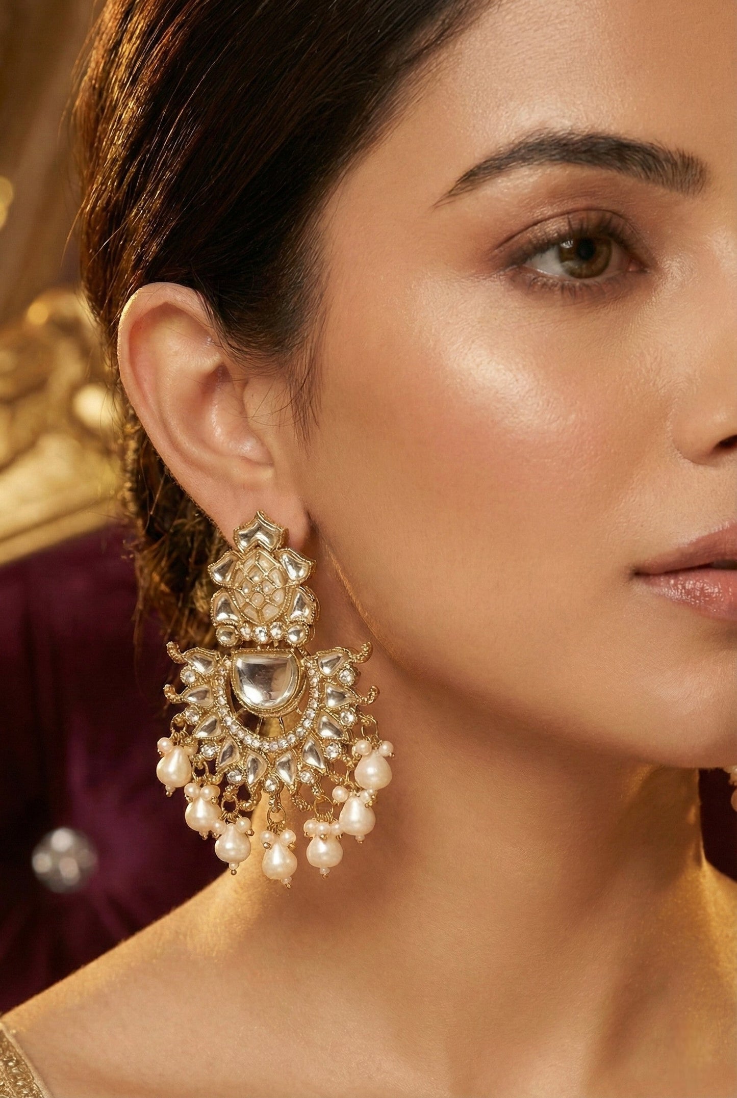 kundan jhumka,meenakari earrings,kahmiri earring,chandbali,chandelier earrings, dome jhumkas,pearl cluster jhumka, long earrings,heavy earrings,big earrings,designer earrings,latest design,new design