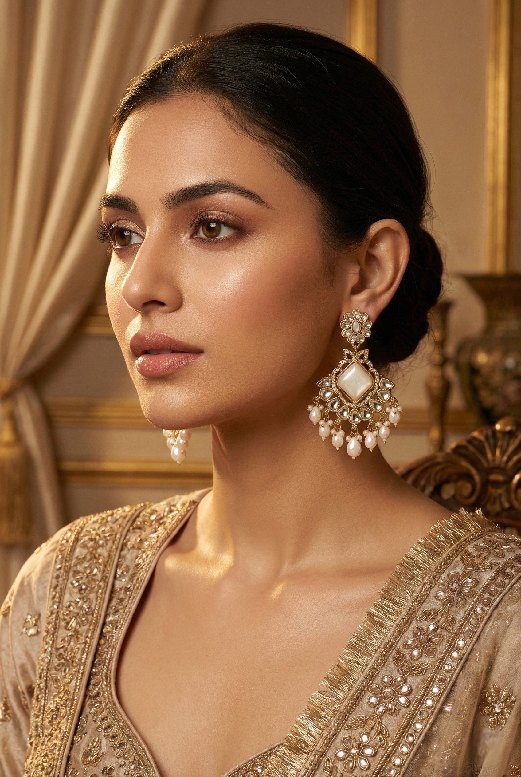 kundan jhumka,meenakari earrings,kahmiri earring,chandbali,chandelier earrings, dome jhumkas,pearl cluster jhumka, long earrings,heavy earrings,big earrings,designer earrings,latest design,new design