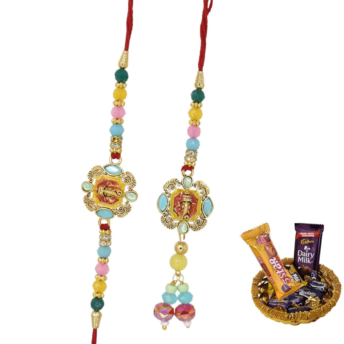 Rakhi,rakhi for brother, Rakhi for Bhaiya Bhabhi, Bhaiya Bhabhi Rakhi, Rakhi Set with Chocolate Gift Hamper