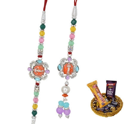 Rakhi,rakhi for brother, Rakhi for Bhaiya Bhabhi, Bhaiya Bhabhi Rakhi, Rakhi Set with Chocolate Gift Hamper