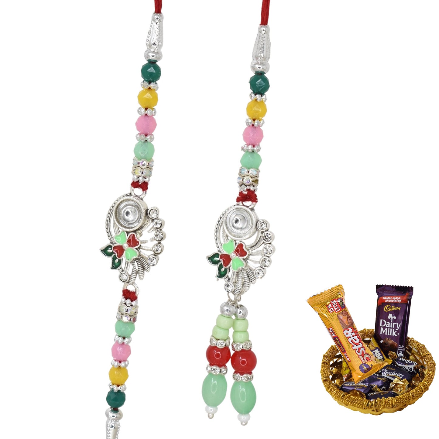 Rakhi,rakhi for brother, Rakhi for Bhaiya Bhabhi, Bhaiya Bhabhi Rakhi, Rakhi Set with Chocolate Gift Hamper
