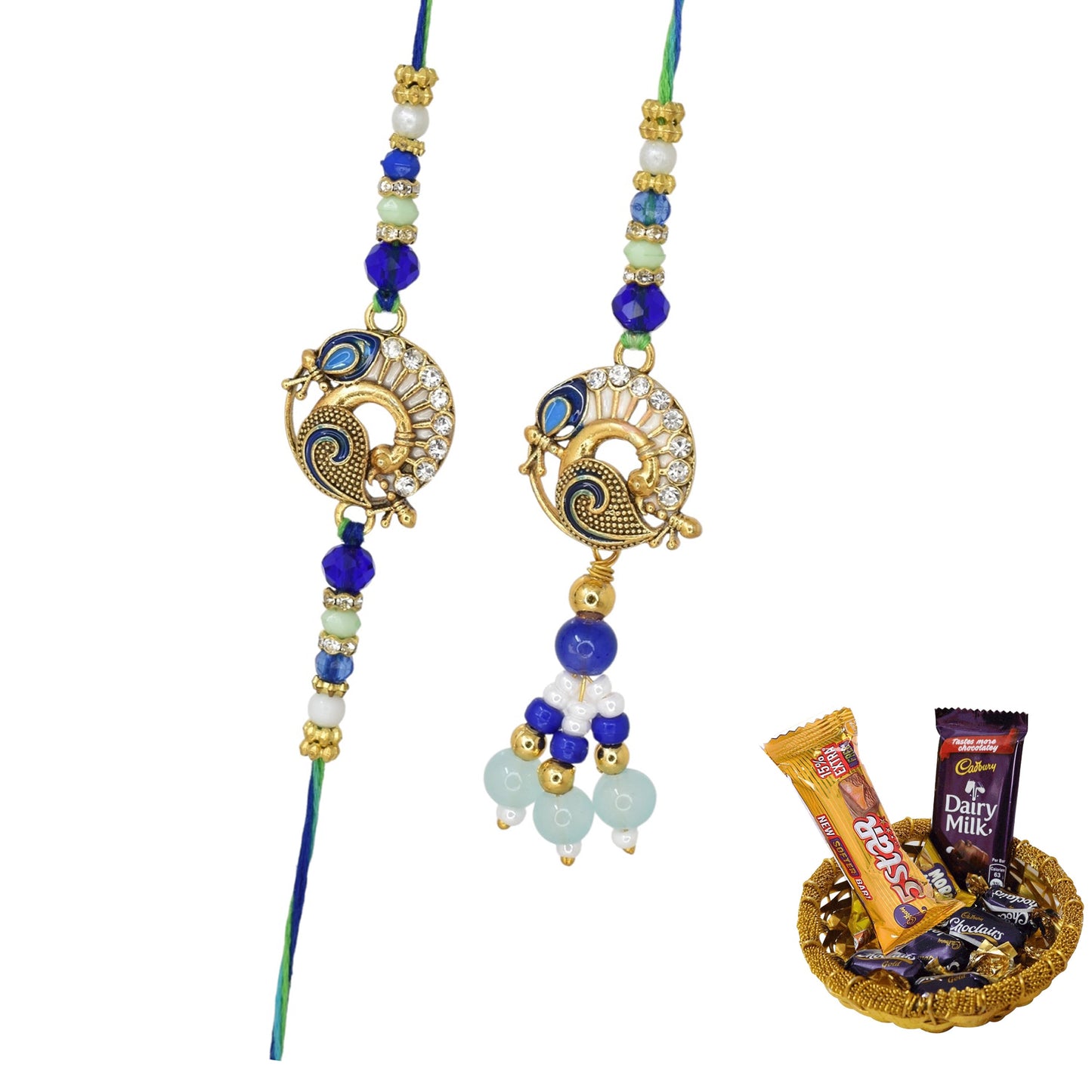 Rakhi,rakhi for brother, Rakhi for Bhaiya Bhabhi, Bhaiya Bhabhi Rakhi, Rakhi Set with Chocolate Gift Hamper
