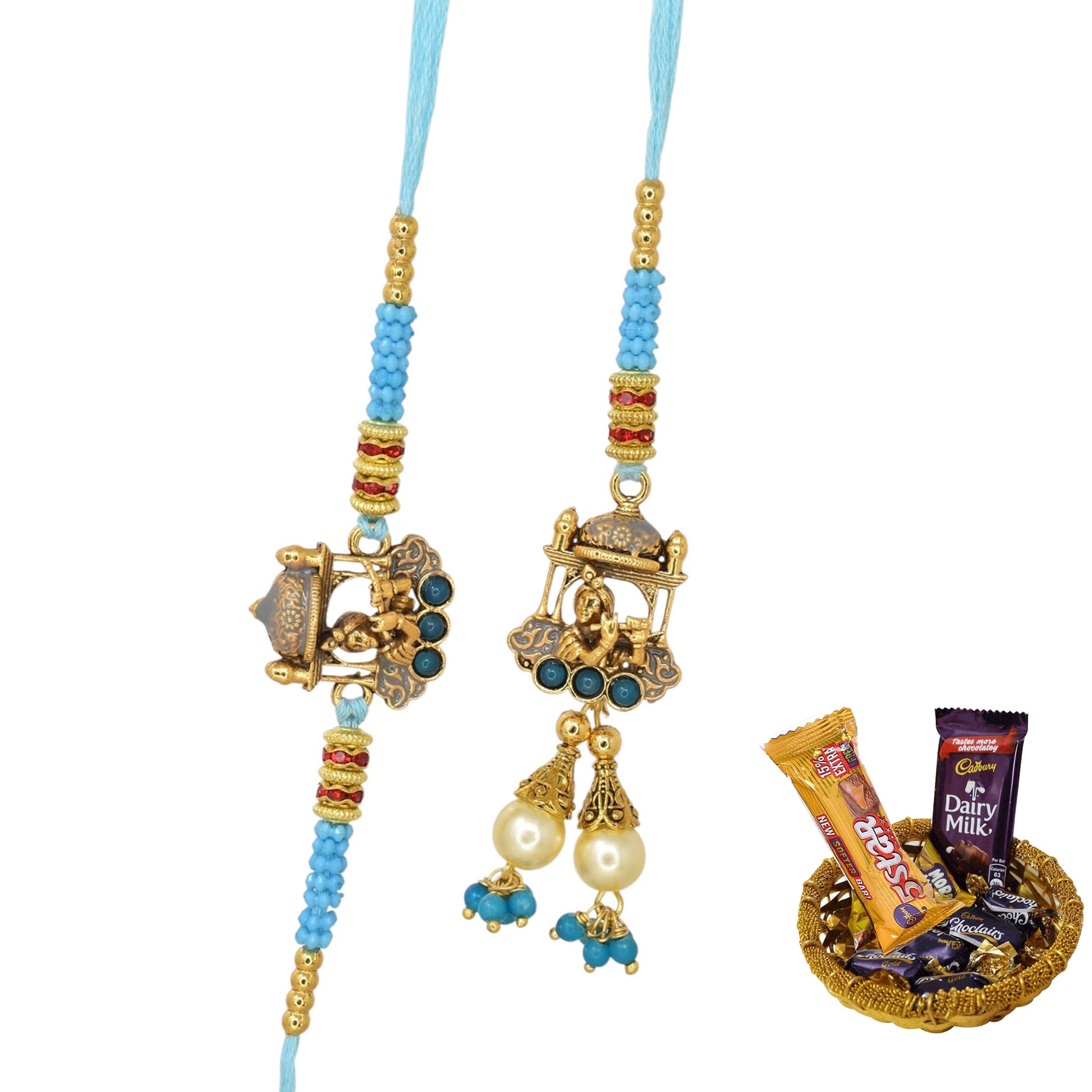 Rakhi,rakhi for brother, Rakhi for Bhaiya Bhabhi, Bhaiya Bhabhi Rakhi, Rakhi Set with Chocolate Gift Hamper