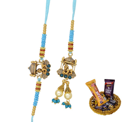 Rakhi,rakhi for brother, Rakhi for Bhaiya Bhabhi, Bhaiya Bhabhi Rakhi, Rakhi Set with Chocolate Gift Hamper