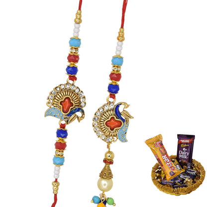 Rakhi,rakhi for brother, Rakhi for Bhaiya Bhabhi, Bhaiya Bhabhi Rakhi, Rakhi Set with Chocolate Gift Hamper